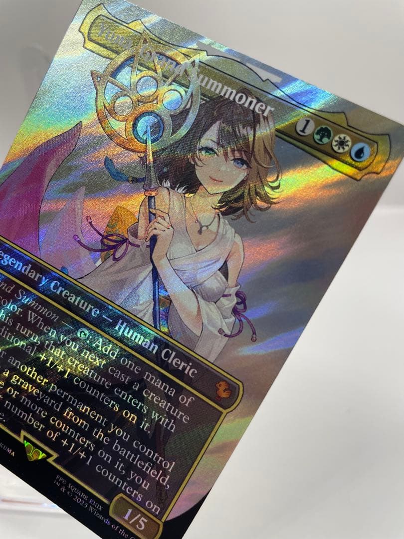 美品 mtg 大召喚士、ユウナ 英語 サージFOIL FF