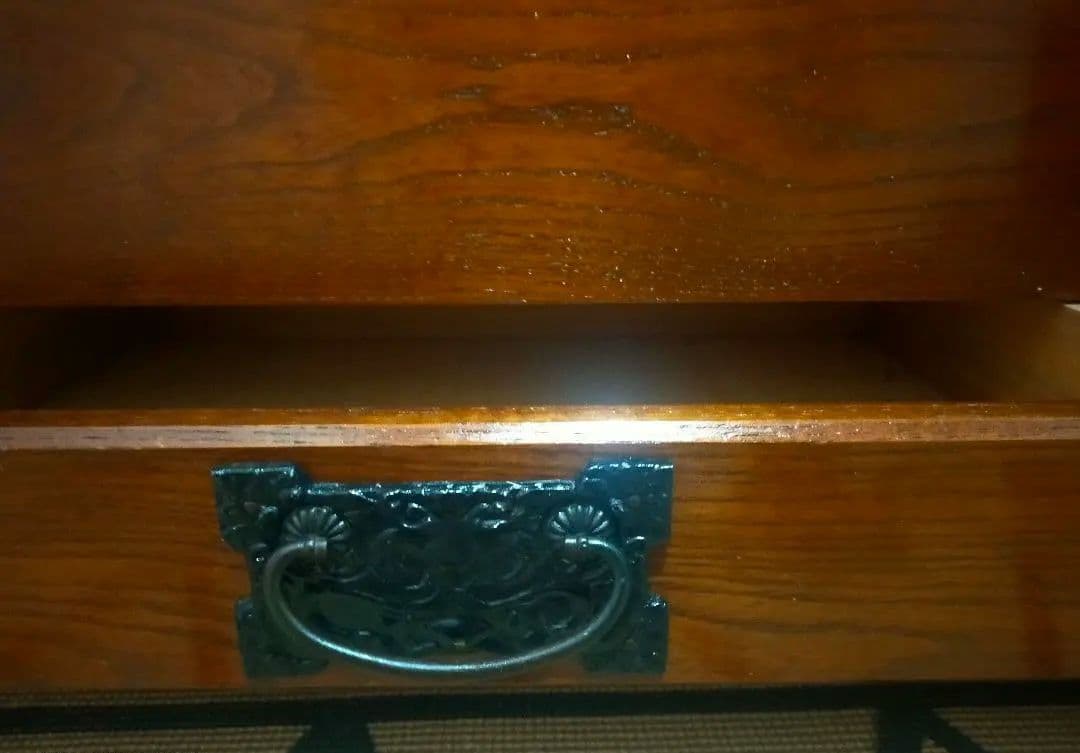 長火鉢風アンティーク和風木製家具 4引き出し