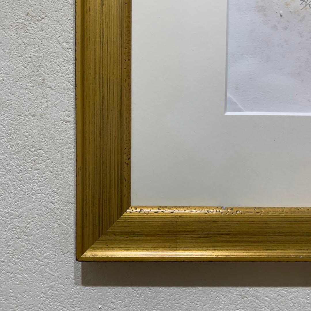 絵画　額装　現代アート　リトグラフ　ED 直サイン有り　大判　84×66センチ