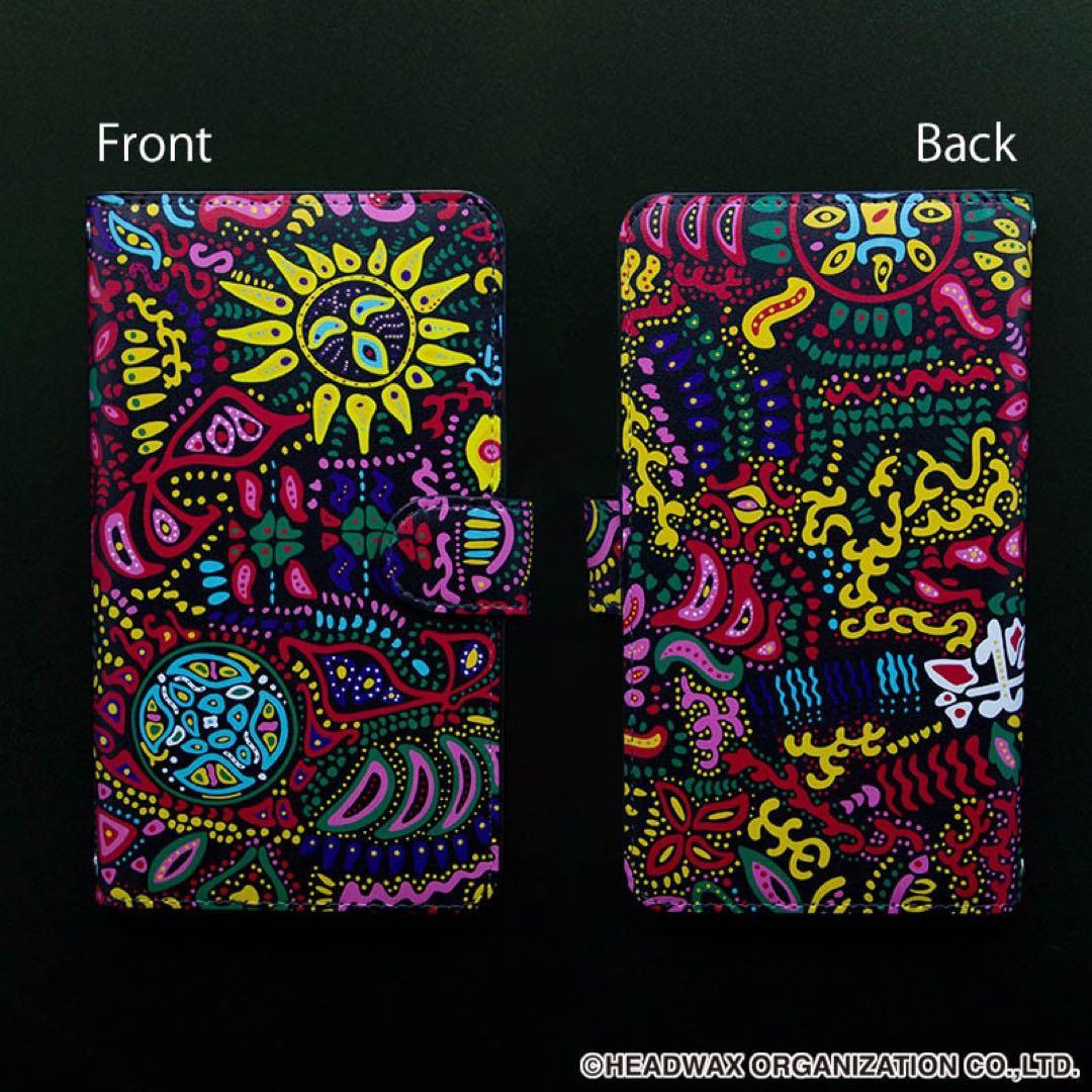 hide スマホケース Lサイズ イエローハート ペイント