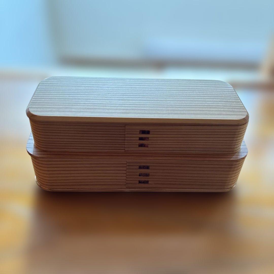 大館工芸社 隅丸二段入子木弁当箱