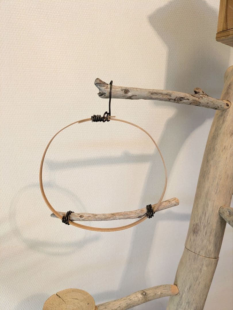 バードジム バードアスレチック 木製鳥止まり木 鳥小屋付き