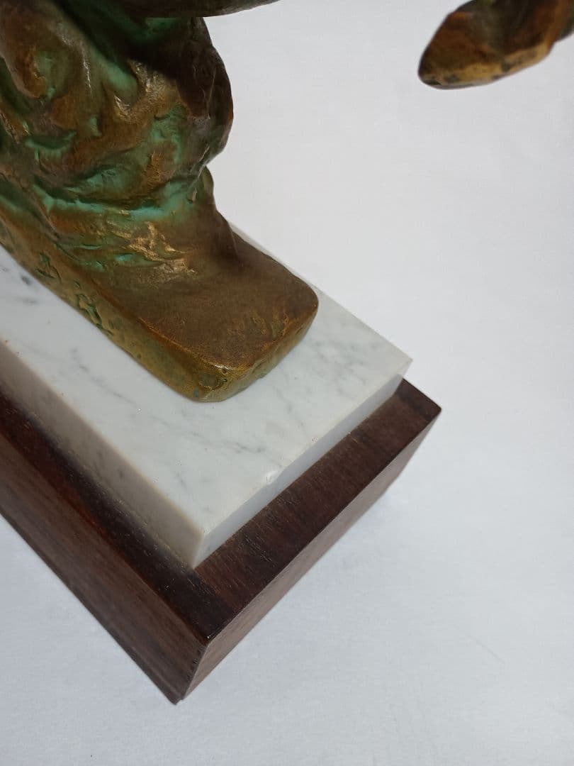 大*太様 北村西望　馬　ブロンズ象「天馬」　干支　午　桐箱　台座付き