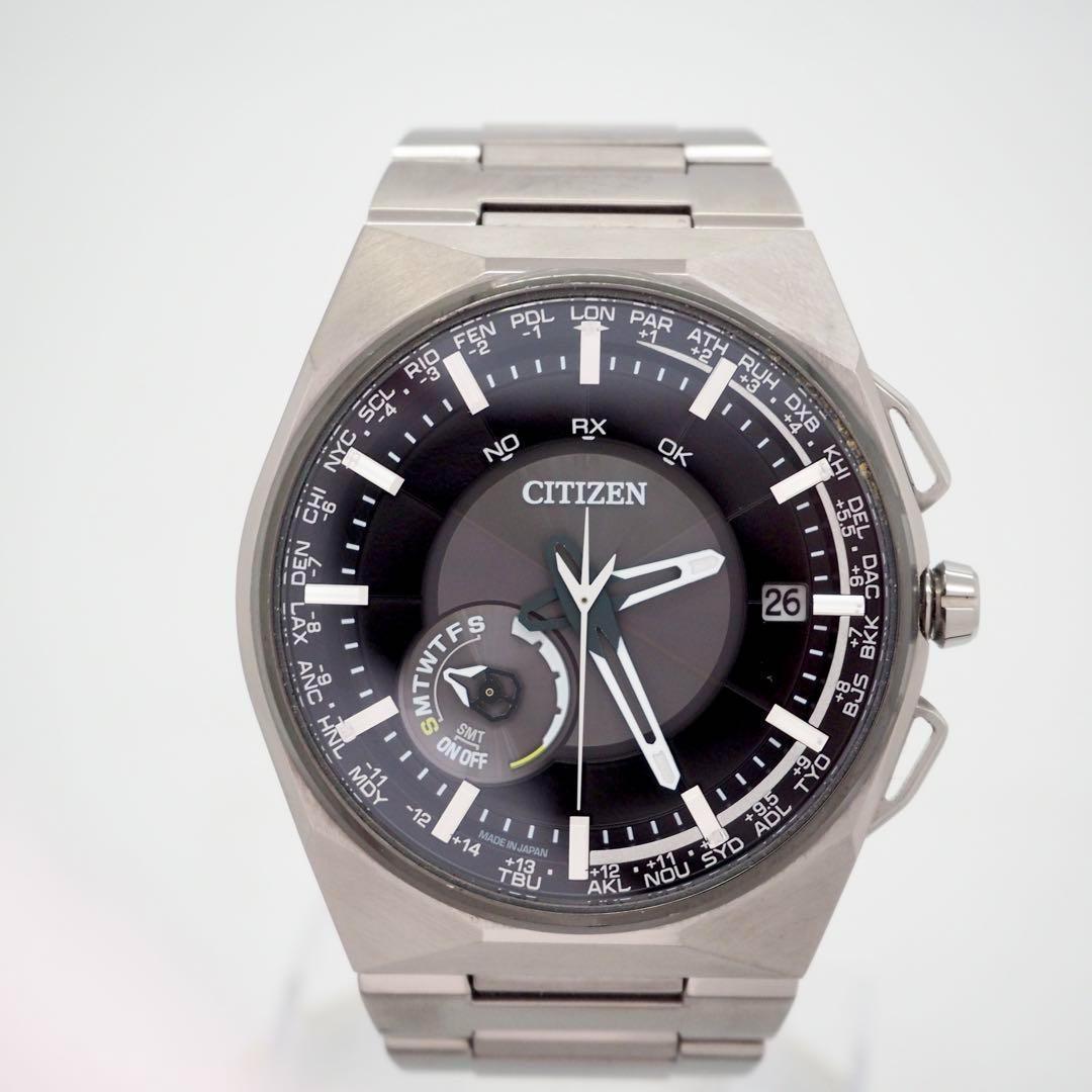 専用526 稼働【美品】シチズン 時計　チタン　電波ソーラー　サテライトウェーブ