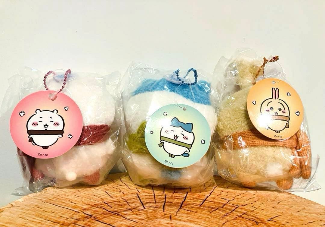 【新品未開封】ちいかわ ハチワレ　うさぎ　ぬくぬくの装いマスコット 3点セット