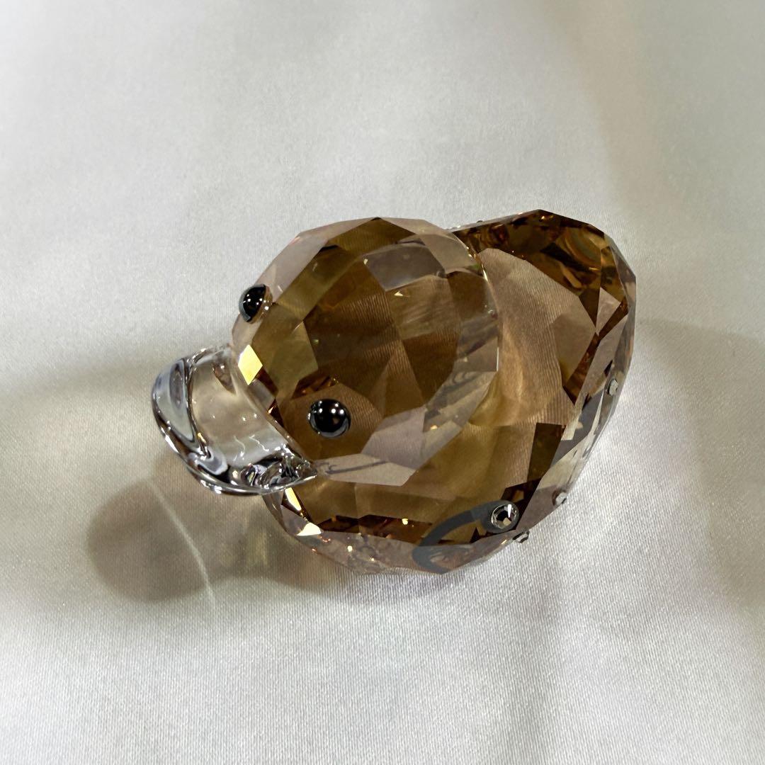 美品 スワロフスキー ハッピーダック ミスエレガント クリスタル オブジェ