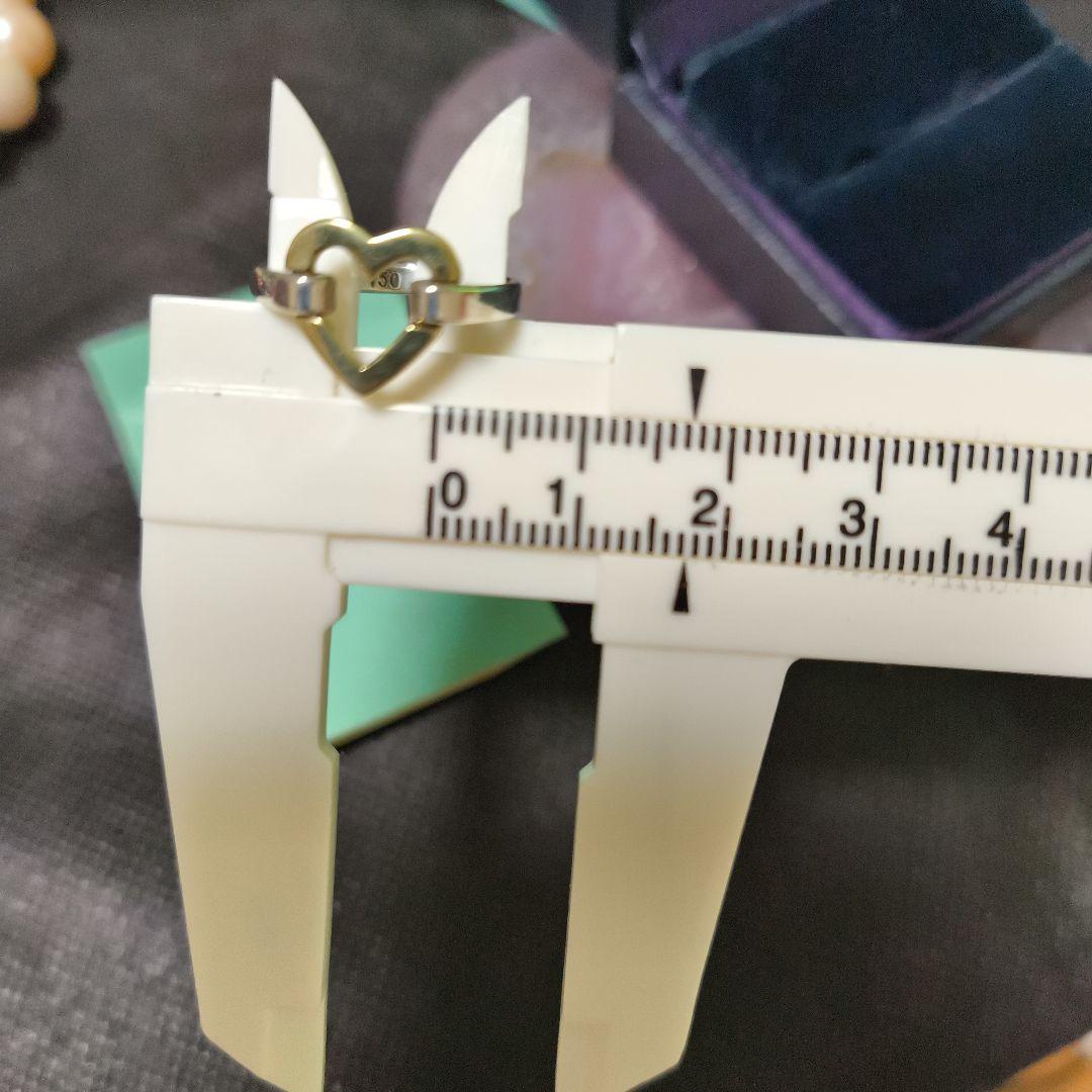 廃盤　 ハート型リングハート　オープン　リンク　コンビ10号 750 925