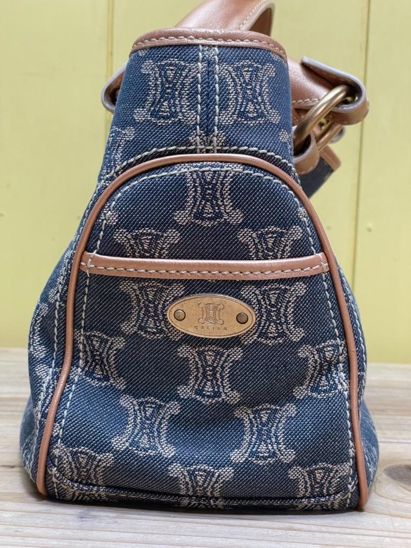 s*i様 CELINE セリーヌ パリ マカダム ブギーバッグ デニム ハンドバ