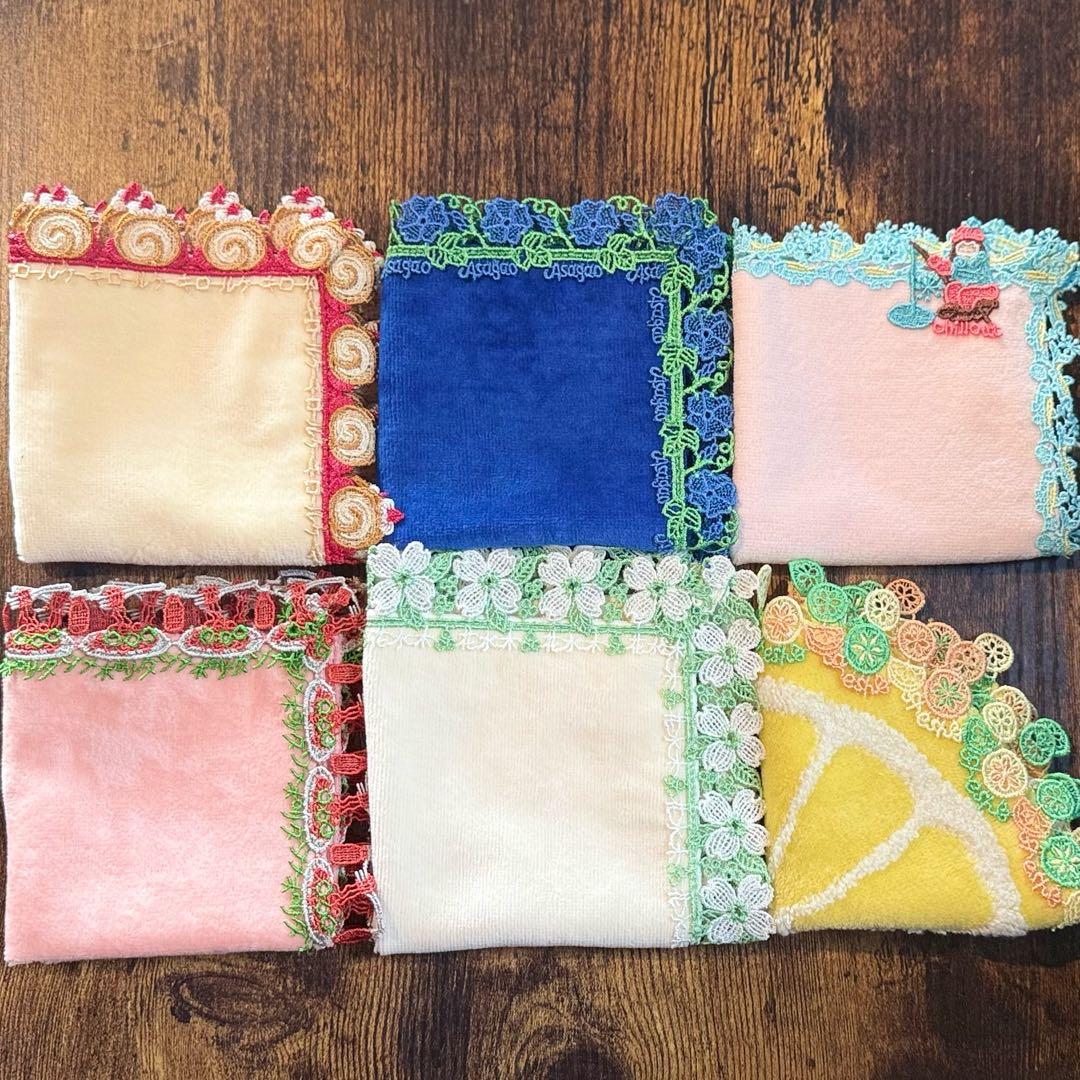 新品　タグ付　近沢レース　シーズンタオルハンカチ6枚セット