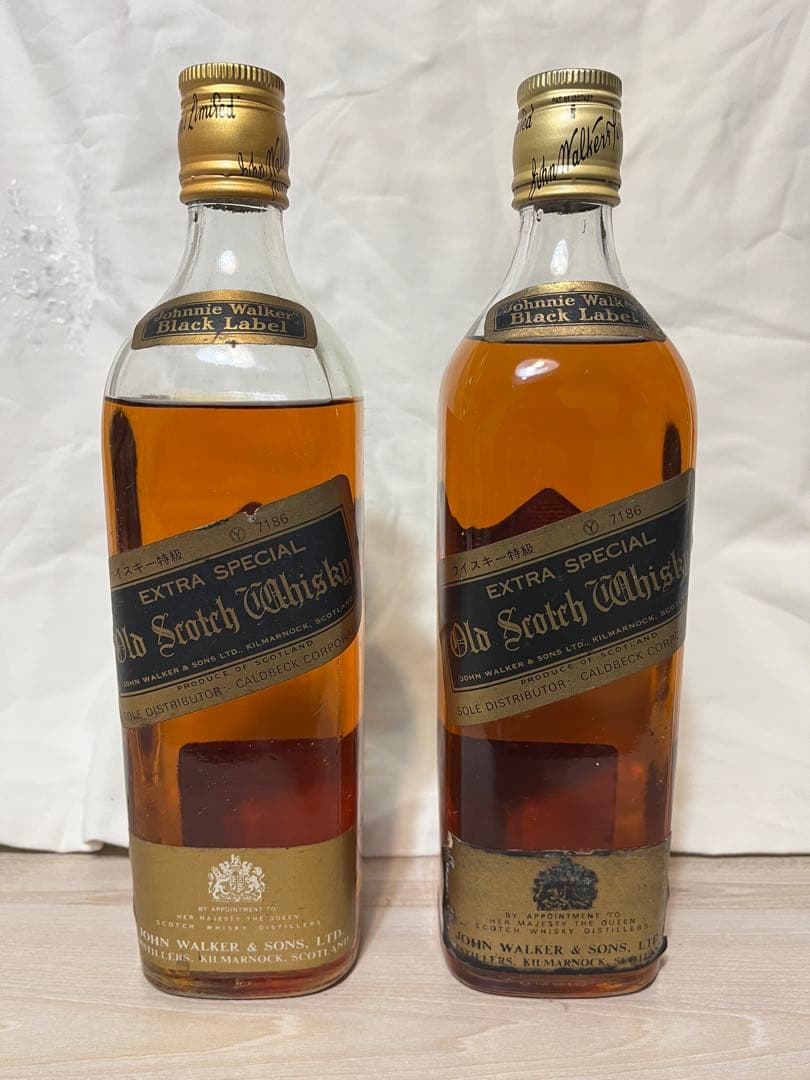 ジョニーウォーカーブラックラベル12年 金キャップ2本セット