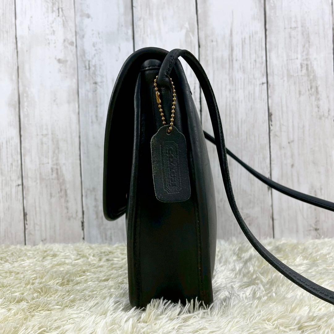 【美品・希少】OLDCOACH ショルダーバッグ フラップ ブラック USA製