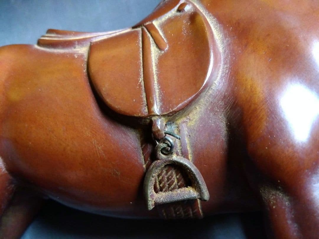 鋳銅　馬　置物