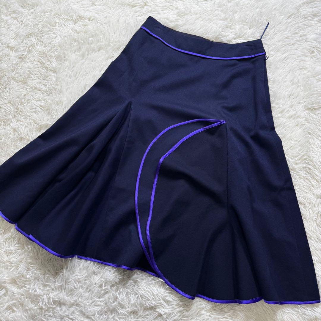 美品/希少✨ルイヴィトン スカート　フレア　ネイビー　34