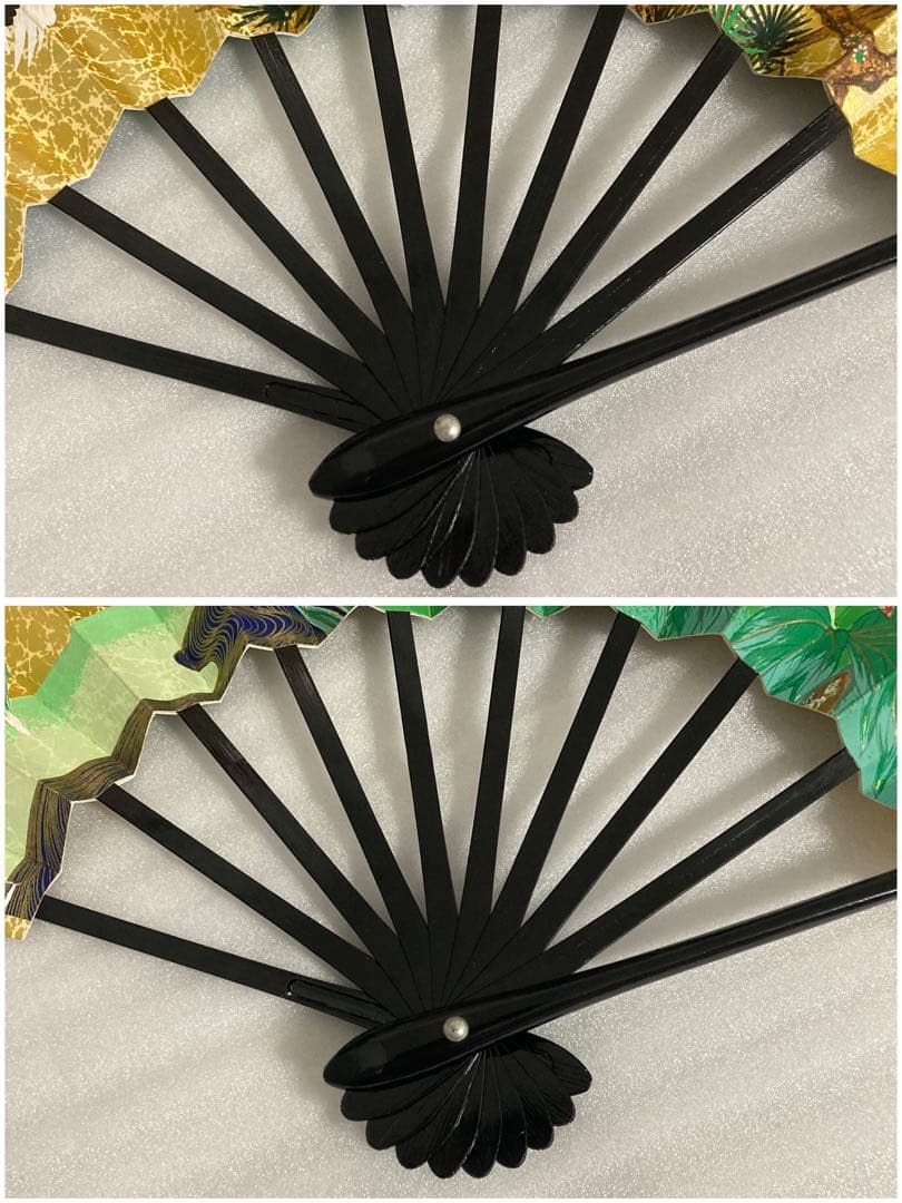 京扇子 とくの 両面 飾り扇子 鶴 百花