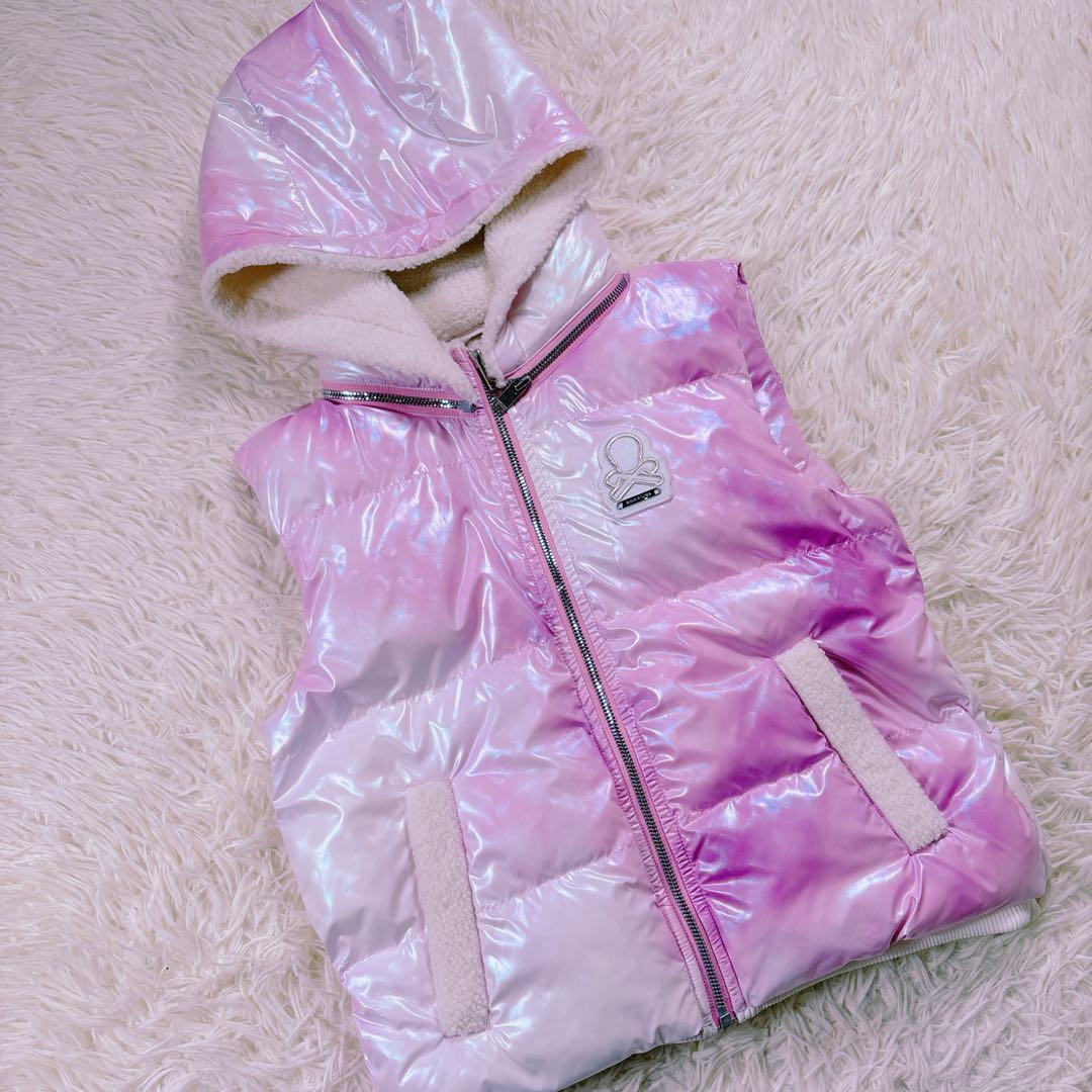 【サイズ36⭐️美品】マークアンドロナ　グラデーションホログラム中綿ベスト　ゴルフ