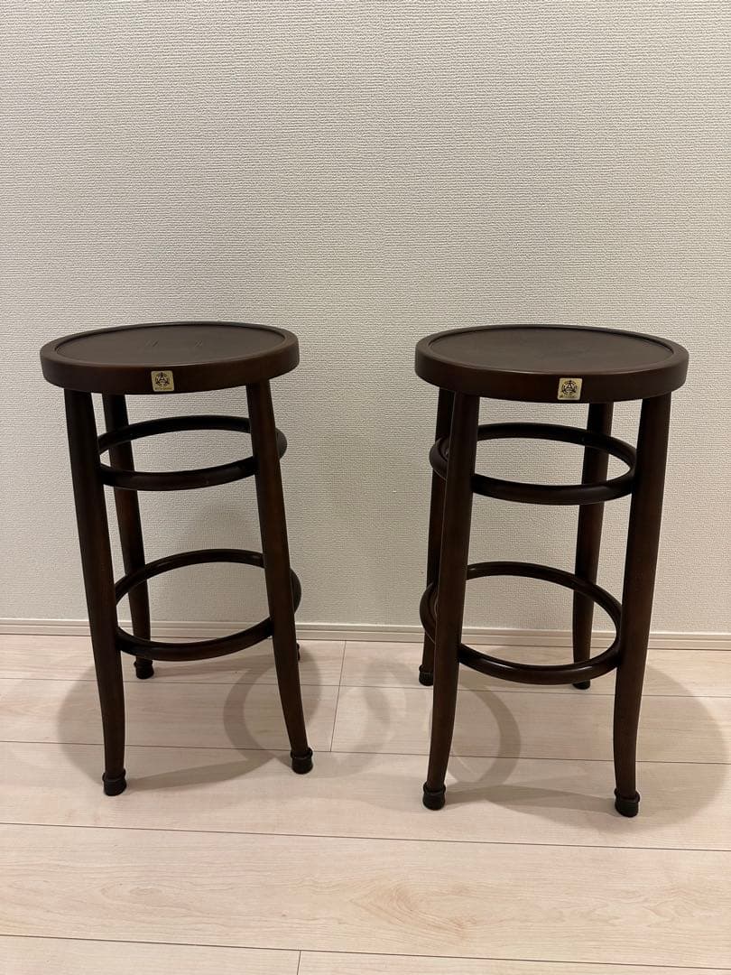 秋田木工 スツール 大塚家具 209 カウンターチェア ブラウン 2脚セット