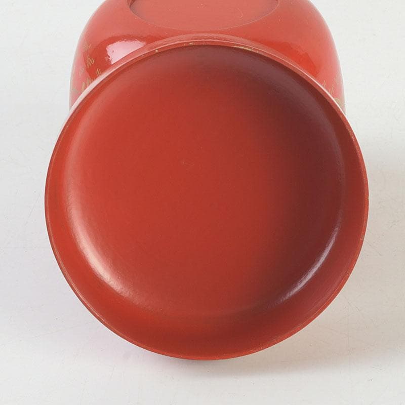 茶道具　佐々木麗峰作　鵬雲斎好写　一閑塗　春草蒔絵　棗　共箱　V　9633