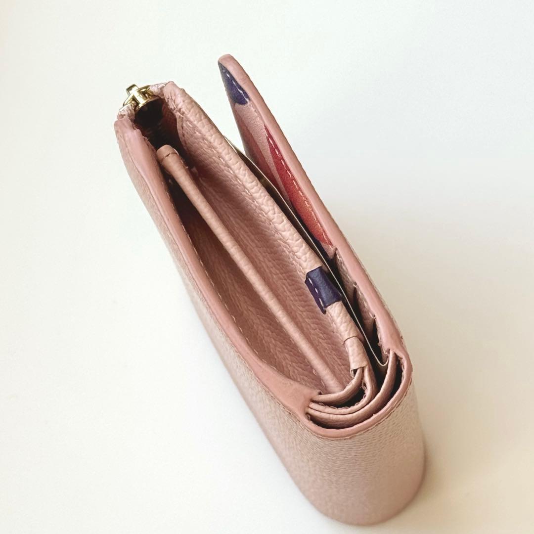 Paul Smith ポールスミス 二つ折り財布 折財布 レモンプリント ピンク