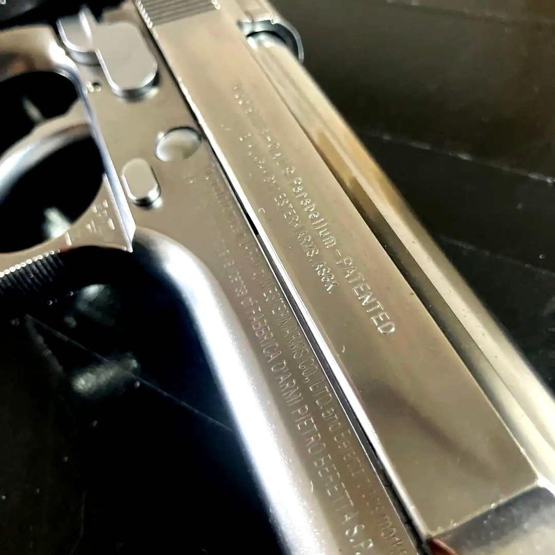 WAベレッタM92FSガスガンアイノックスパーフェクトバージョンABS樹脂美品