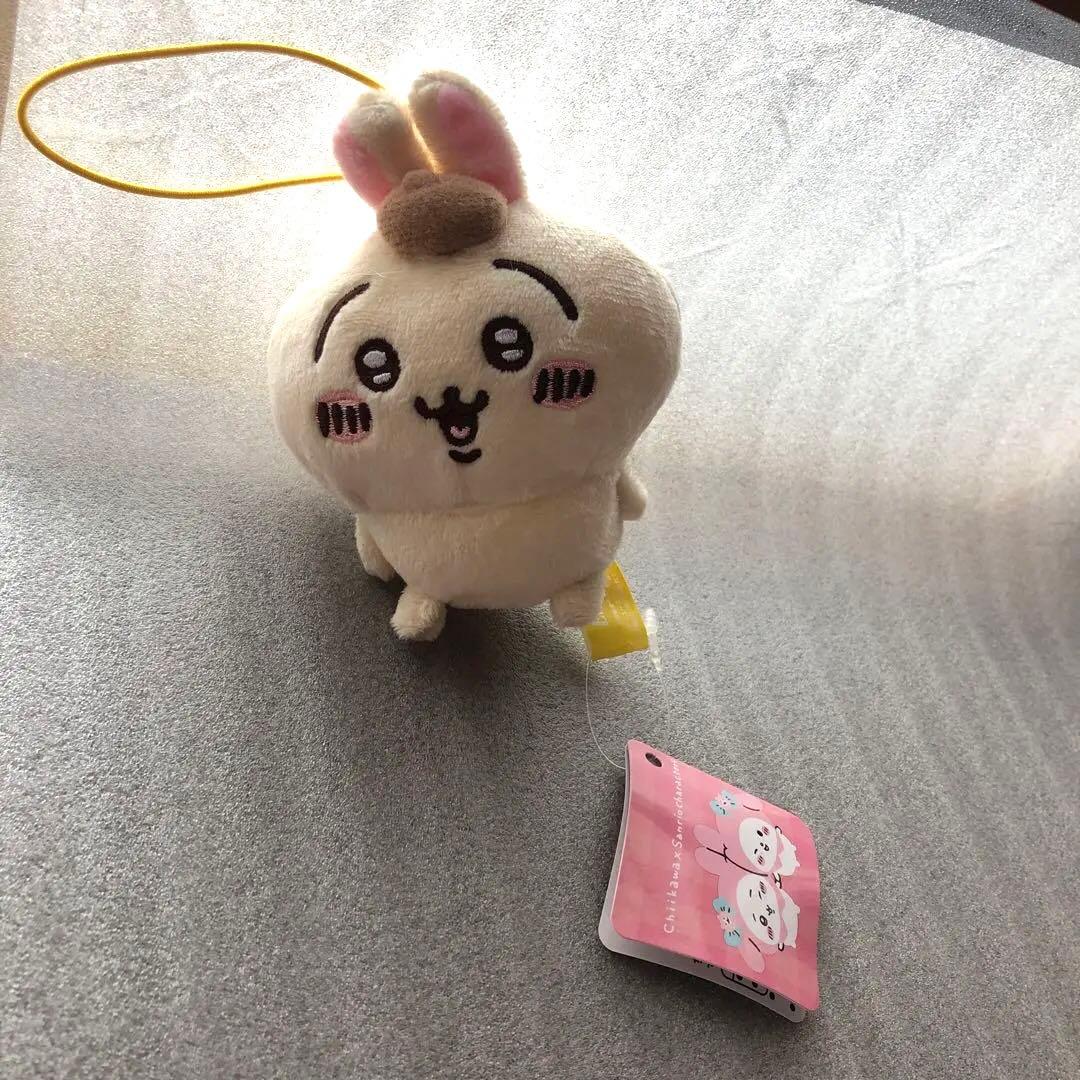 【全種】ちいかわぬいぐるみストラップ付き 約10cm ちいかわ×サンリオ