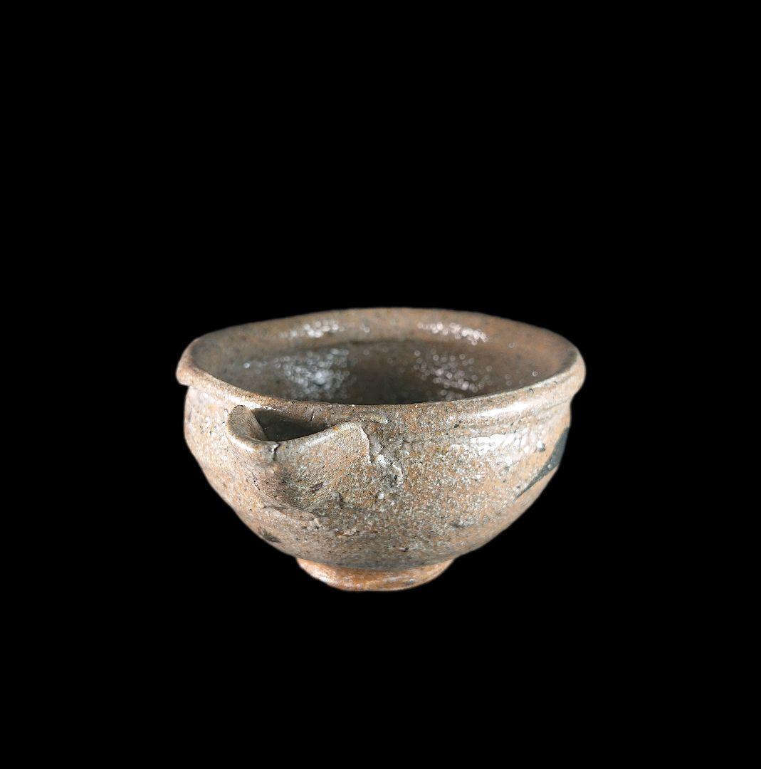 ■唐津焼 丸田宗彦 絵唐津片口ぐい呑 共箱、共布、栞揃い #ぐい呑み #丸田宗彦