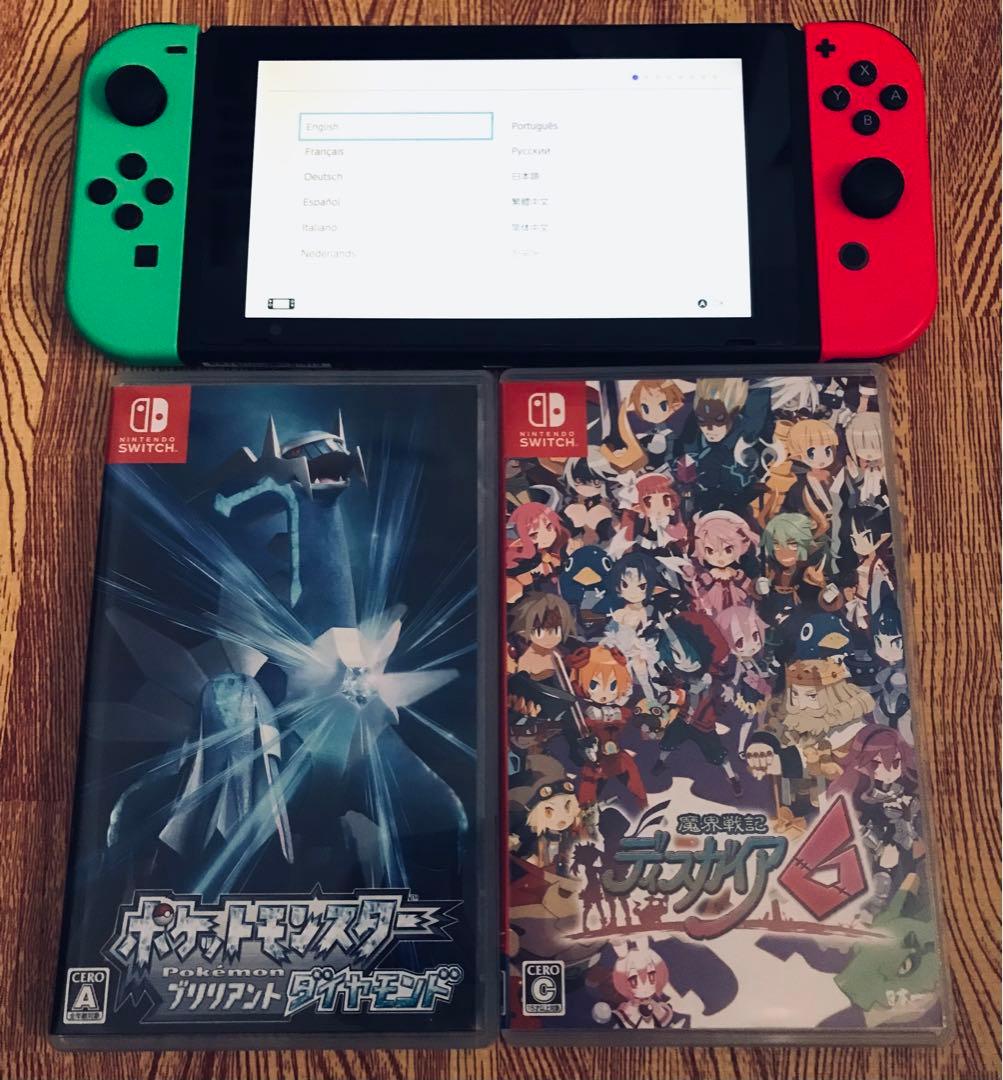 Nintendo Switch 本体 グリーン/ピンク ポケモン ソフト付き