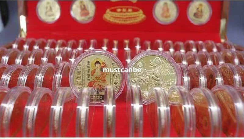 仏教美術品 百仏記念章 希少 美品 工芸品 置物