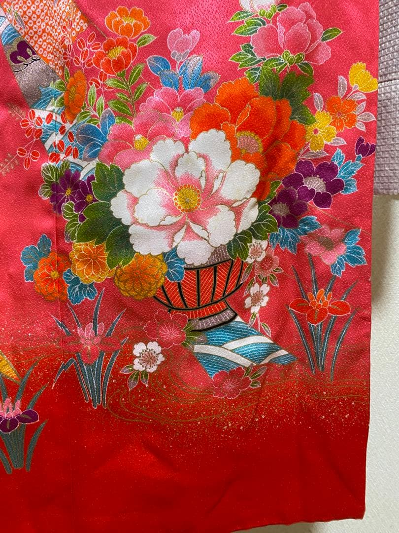 七五三 7歳　着物帯小物セット付　花柄