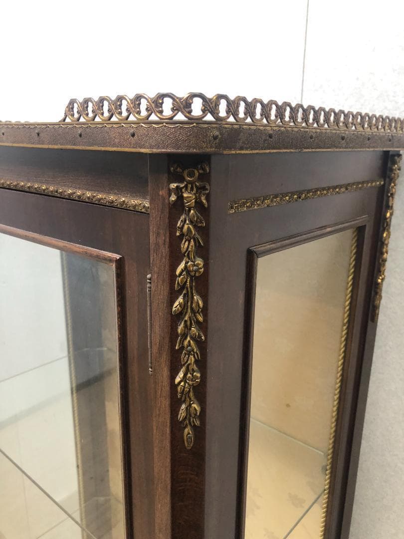 送料無料 ス. キュリオキャビネット 飾り棚 ヨーロピアン 73041-1-70