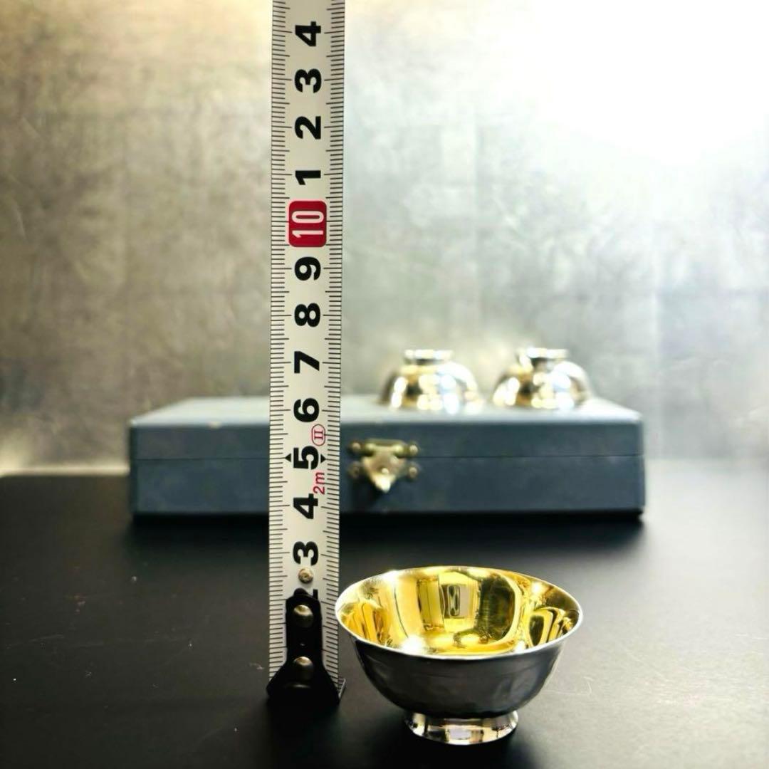 銀座和光 WAKO 純銀 sterlingsilver 猪口 杯 箱有　茶托