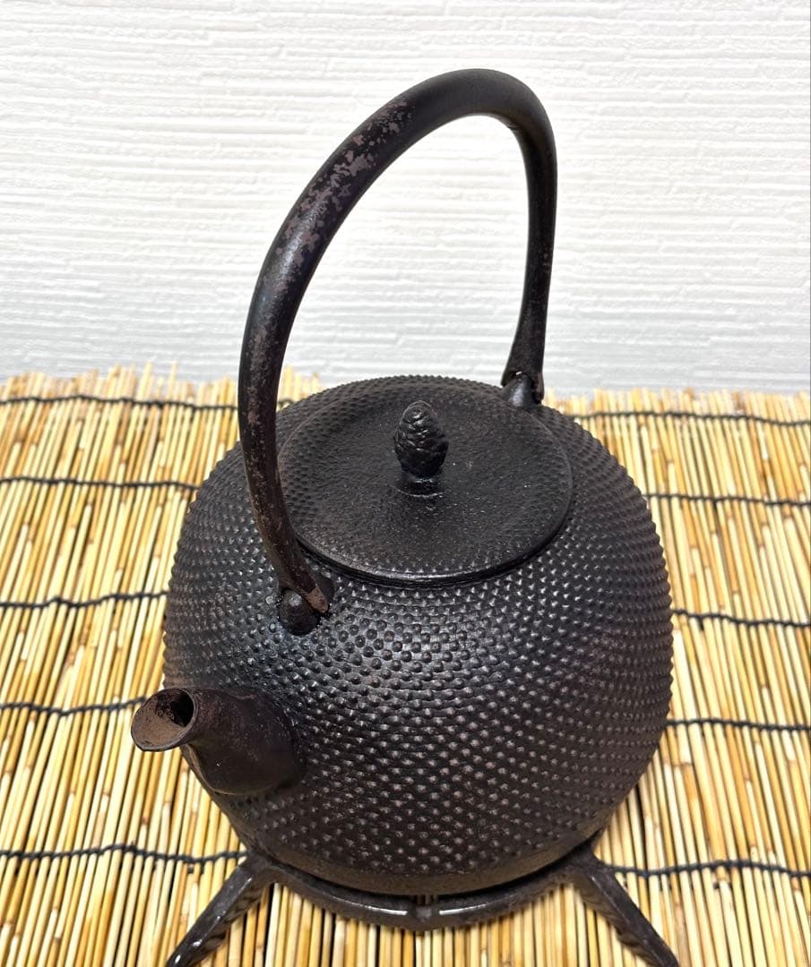 未使用品　南部照光堂名人心斎造　１３型　棗型アラレ　きなこ様　売約済み