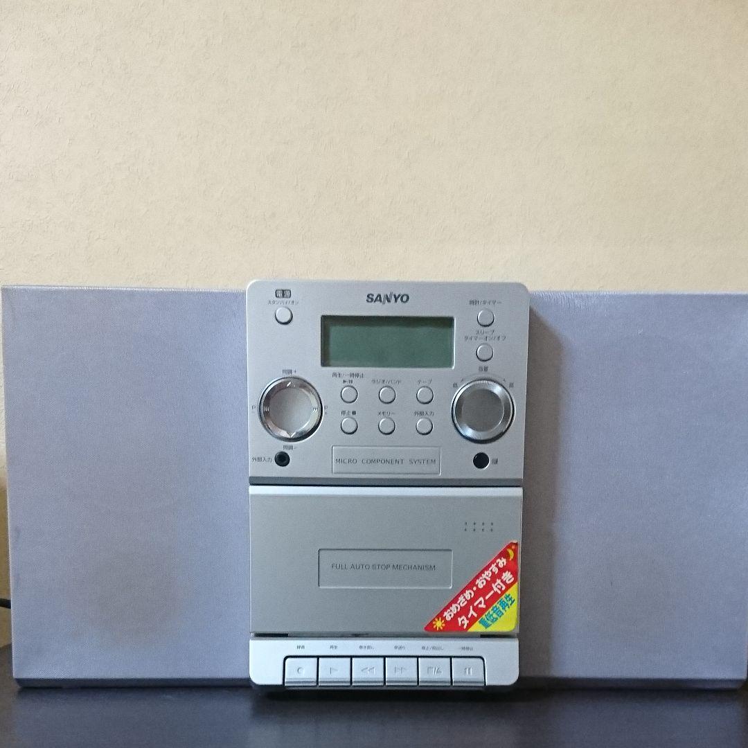 ステレオ ミニコンポ(ラジオ カセット CD)三洋電機 中古美品