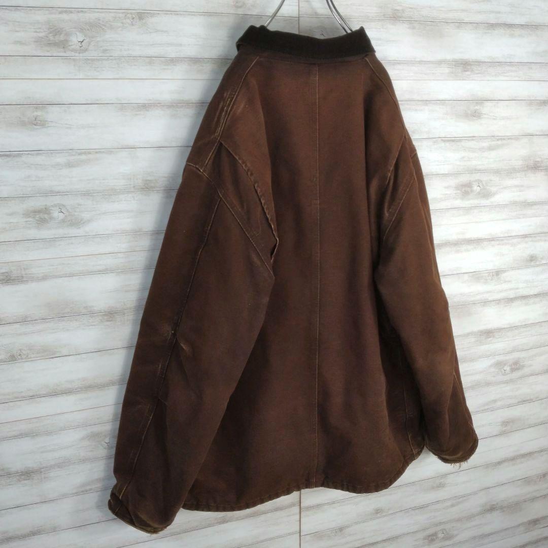 メンズ☆カーハート　トラディショナルジャケット　USA製　XL　レザーパッチ人気