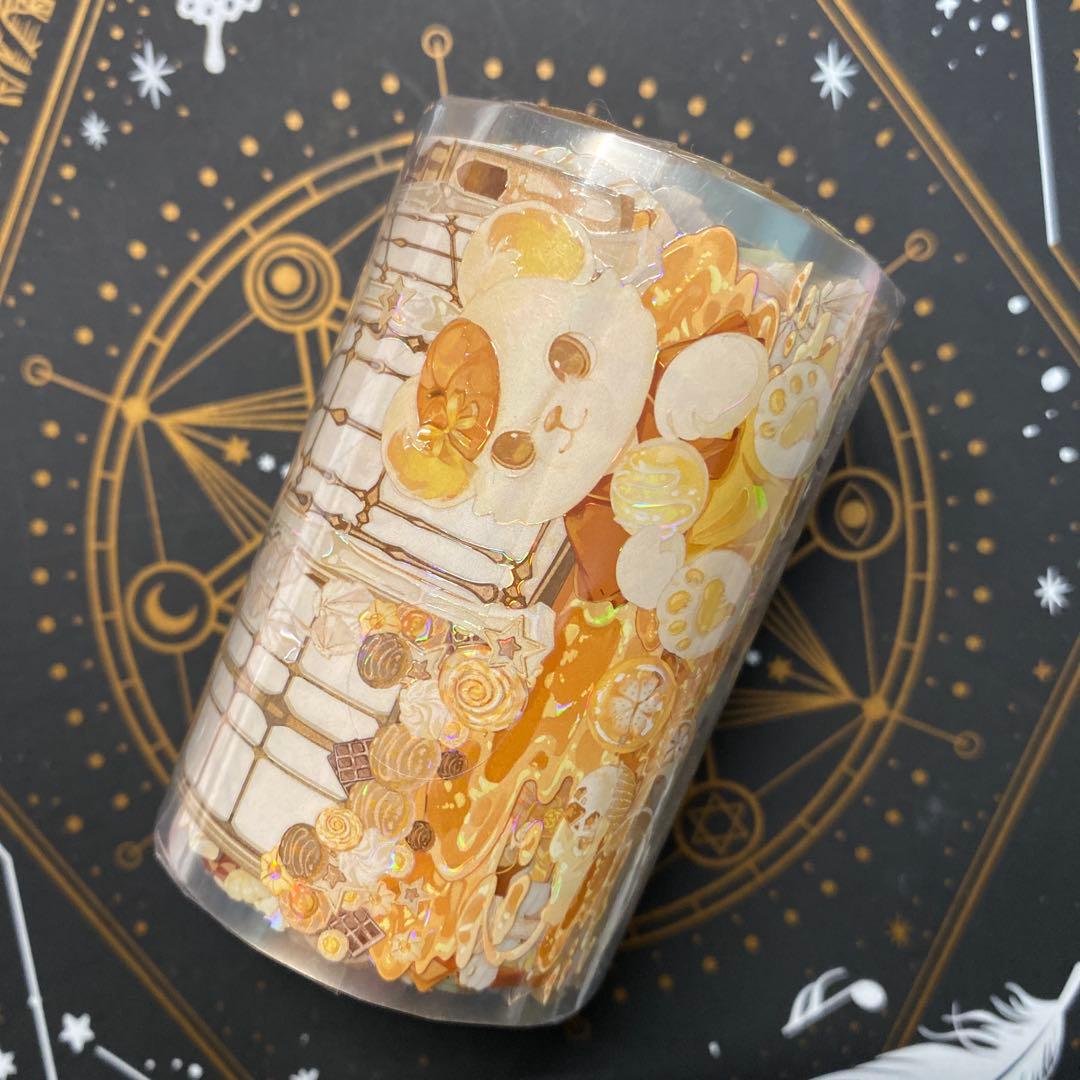 【B1】海外　10m巻　PET/貝殻光マスキングテープ　背景系/装飾系/動物系