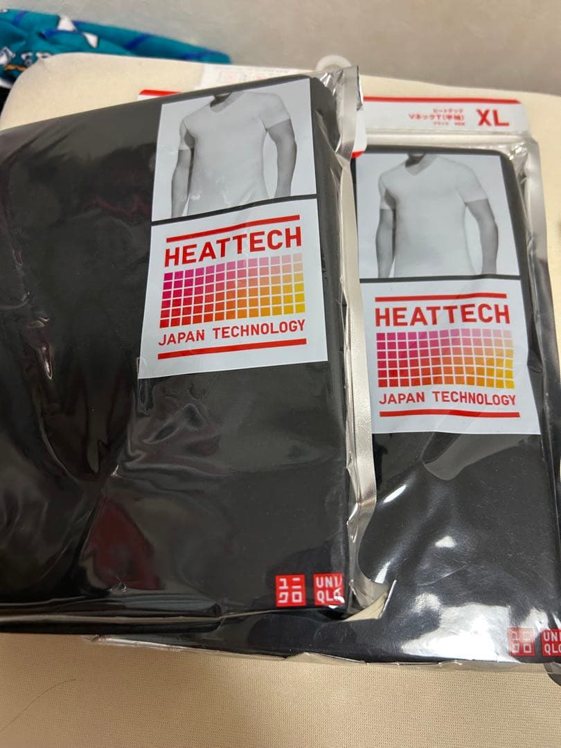 UNIQLO HEATTECH Tシャツ・パンツ、靴下XL ブラック24点セット