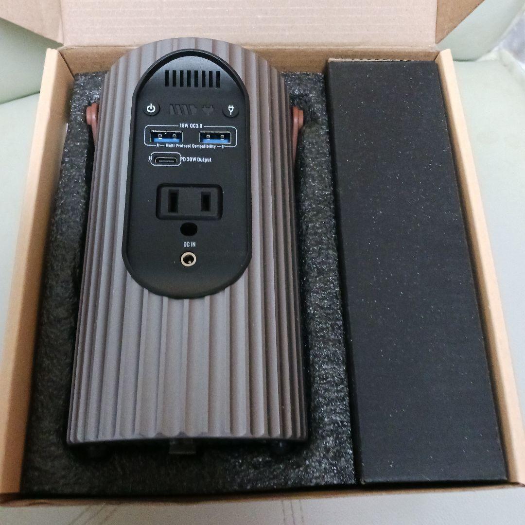 新品未使用開封しただけポータブル電源 リチウムバッテリー。モノタロウで当選