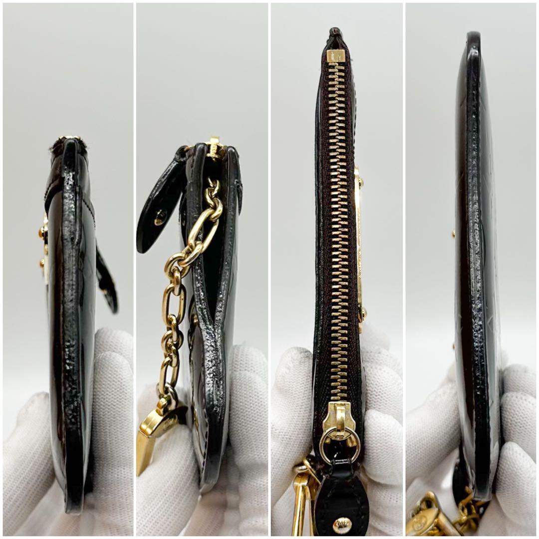 ルイヴィトン ポシェット クレ NM 新型 アマラント モノグラム キーホルダー