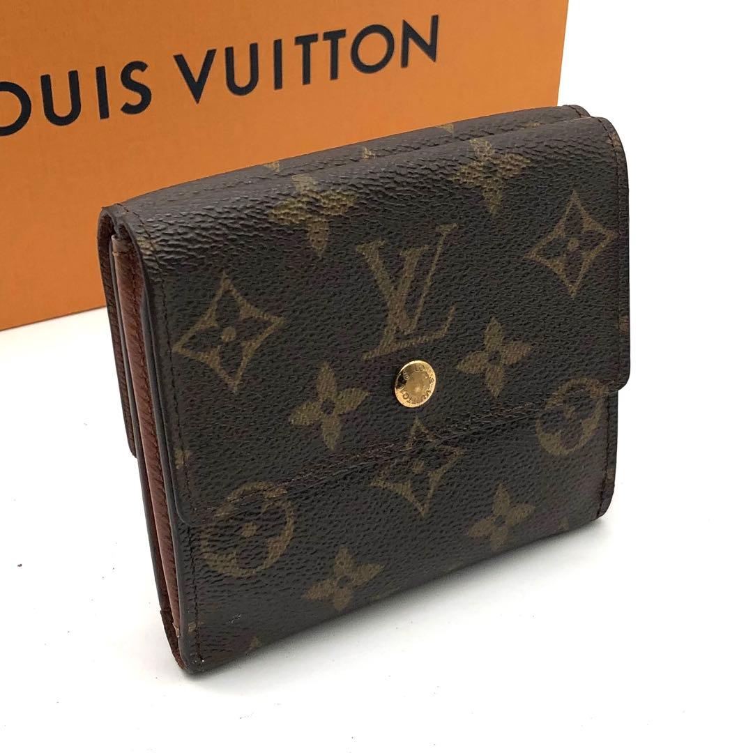 ルイヴィトン モノグラム 三つ折り財布 ポルトモネビエカルトクレディ ブラウン