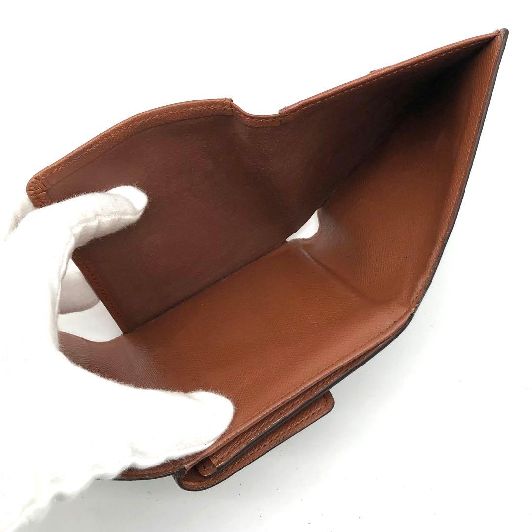 ルイヴィトン モノグラム 三つ折り財布 ポルトモネビエカルトクレディ ブラウン