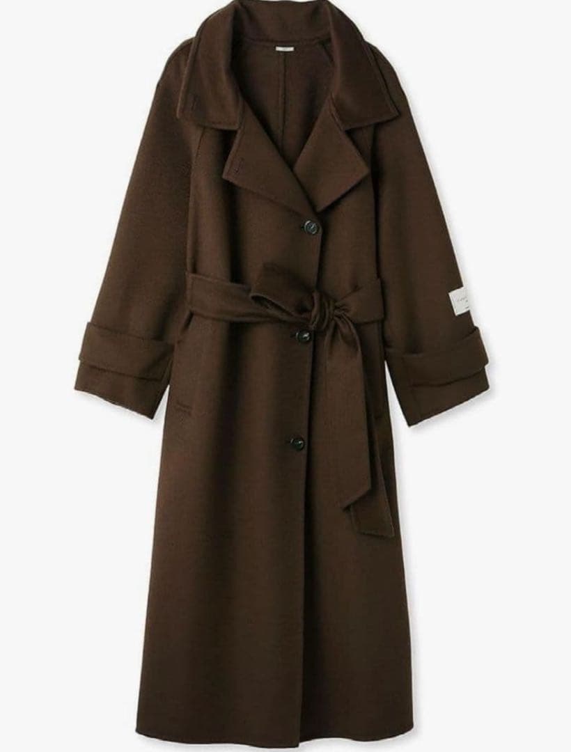 snidel ウロコカシミヤロングコート ブラウン サイズ0