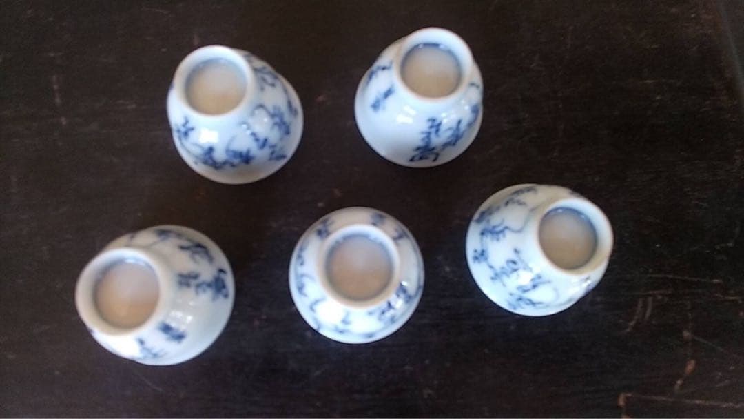 煎茶碗　京焼　太田垣蓮月　煎茶道具　染付　玉露　茶道具　煎茶器　古美術