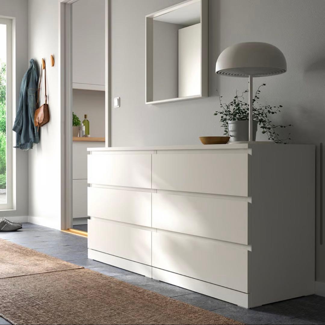 IKEA MALM（マルム）チェスト6段 ホワイト