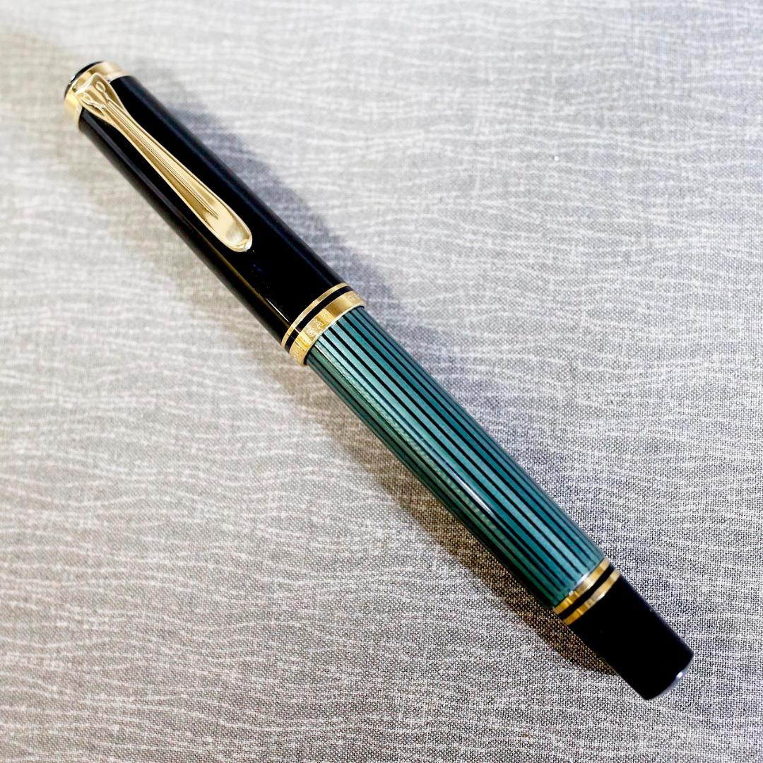 【送料込み】ペリカン ボールペン スーベレーン Ｒ４００ 緑縞