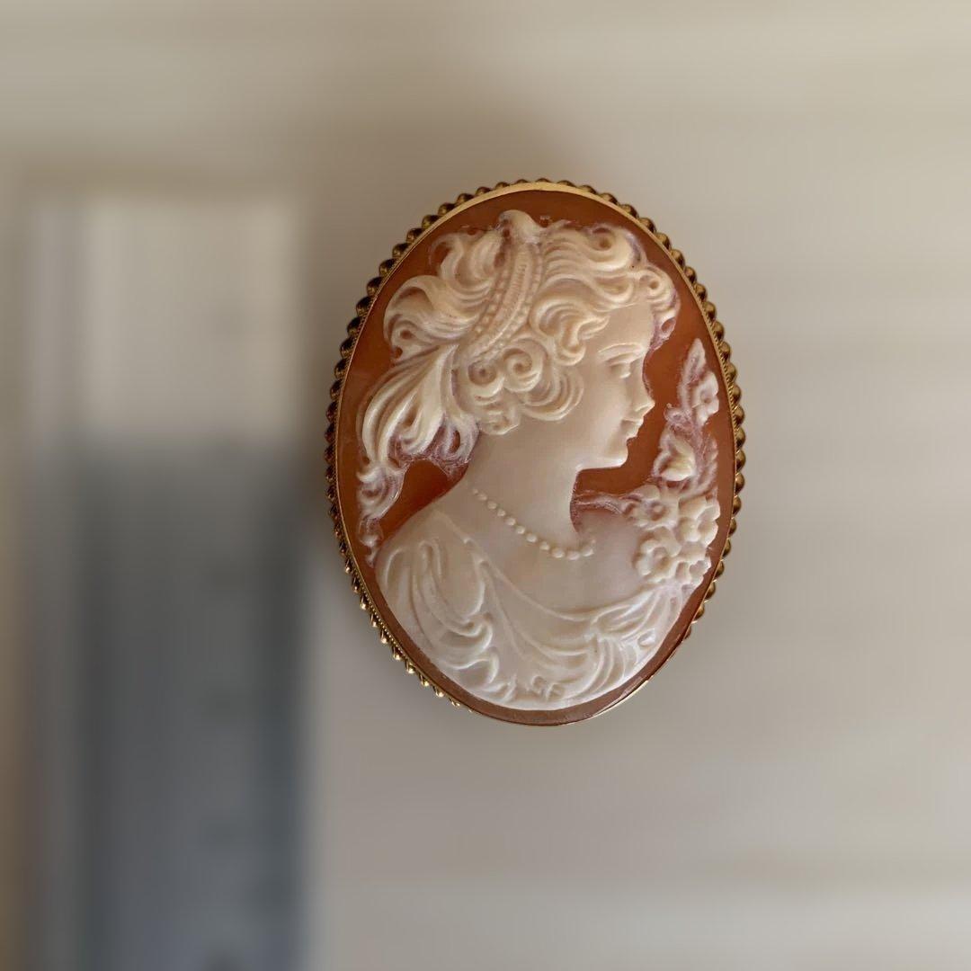 カメオ　ブローチ　ペンダントヘッド