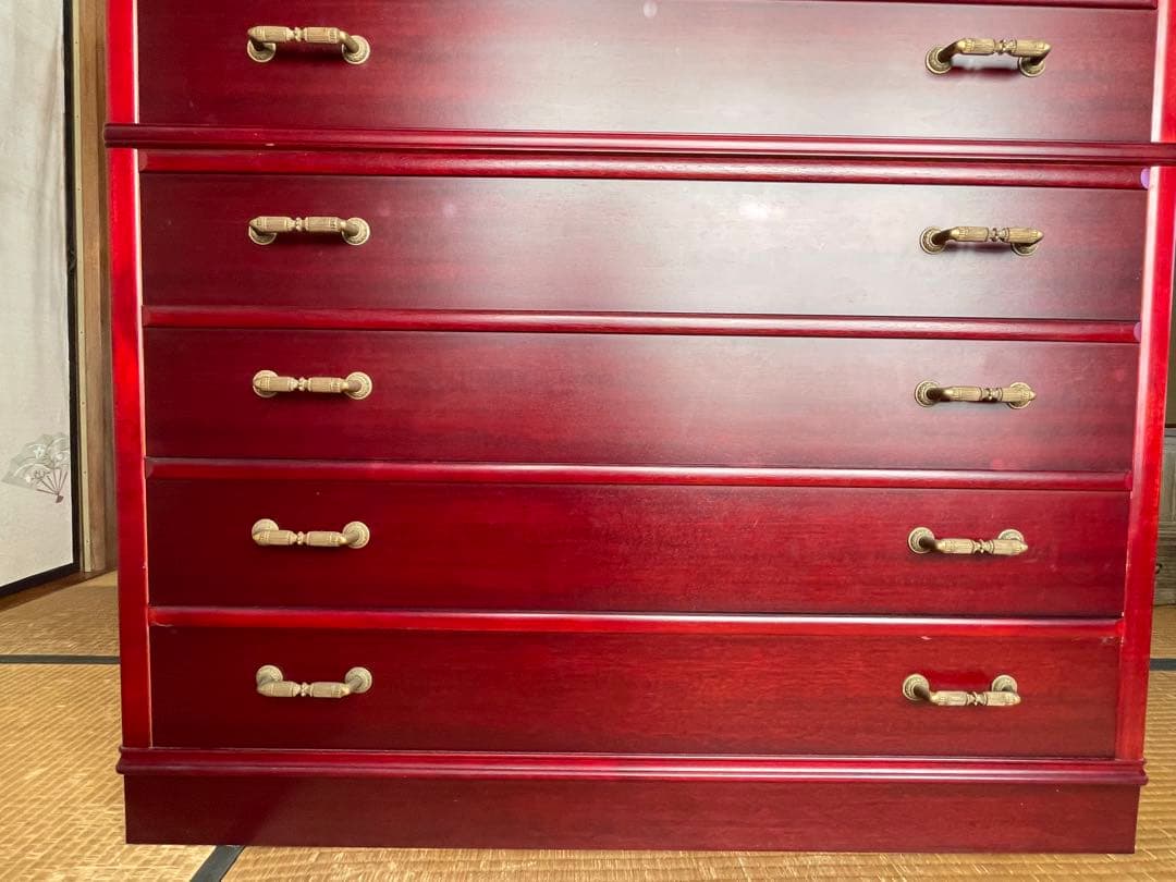 昭和レトロ　木製タンス 8引き出し