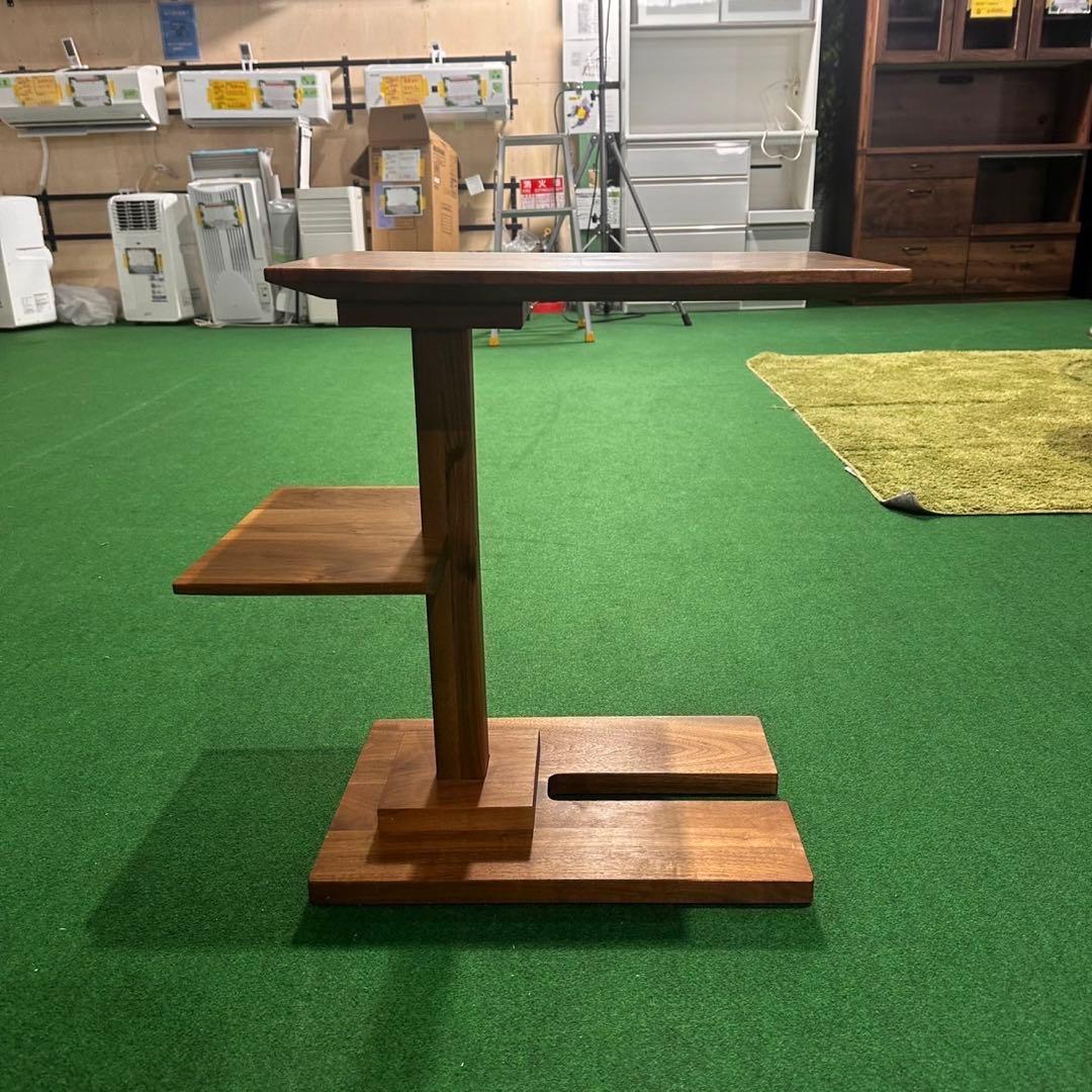 サイドテーブル 木製 コの字型 中棚付き シンプル 家具 B048