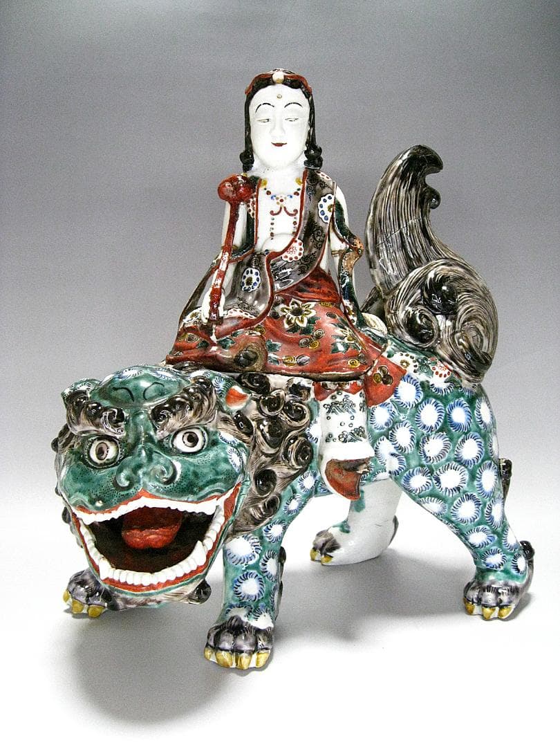 #江戸期 #古九谷 #色絵 #文殊菩薩像香炉 #茶道 #香道 #仏教美術 #古玩