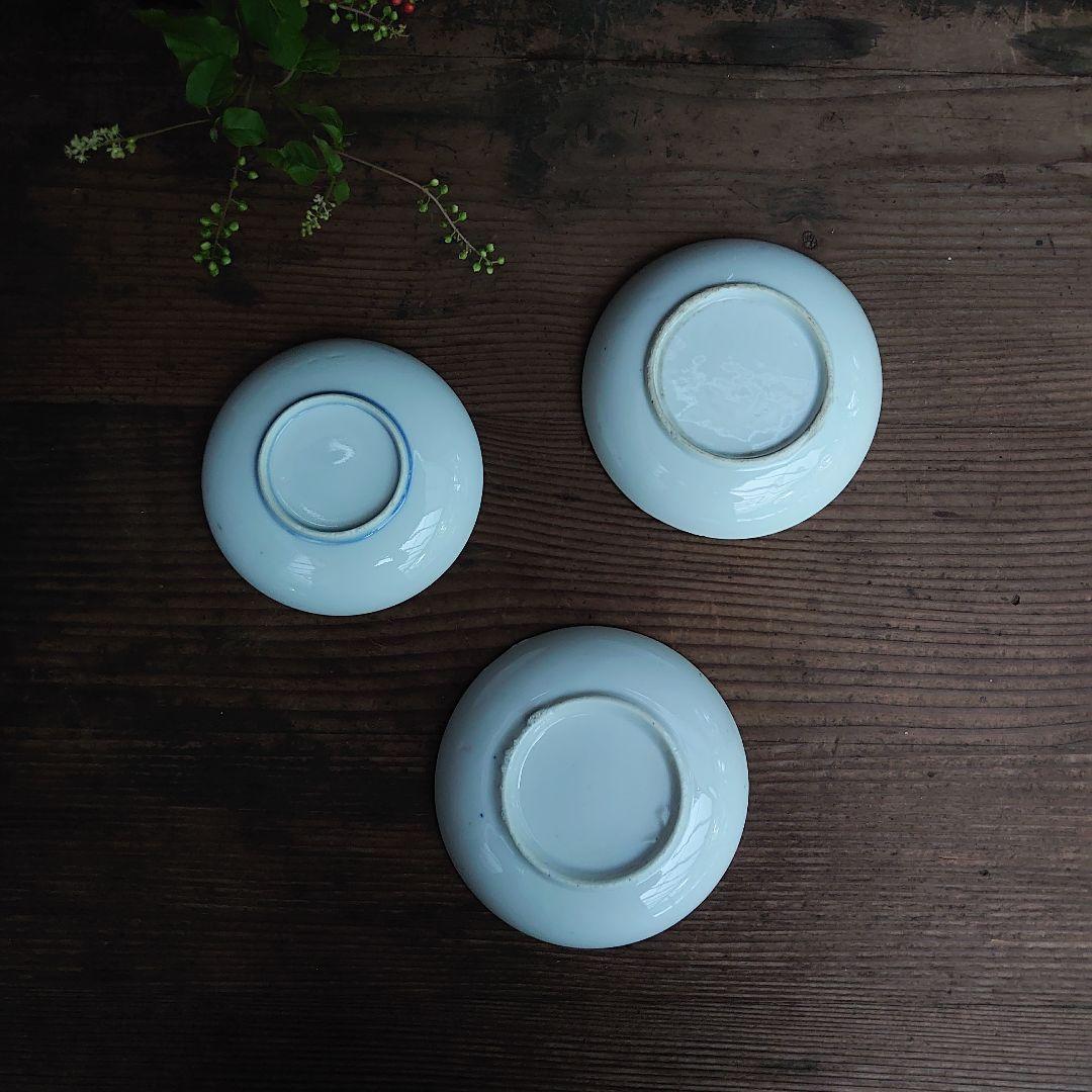 【ご成約】三田青磁 陽刻 花蝶文 八角小皿 と 骨董の器 おまとめ