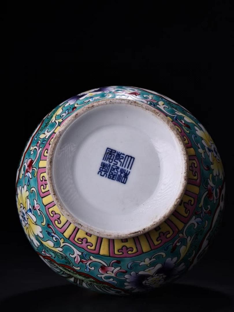 中国古美術・旧蔵珐琅彩瓷器花瓶・純手描き・茶道具・置物・観賞瓶・文房具·時代物