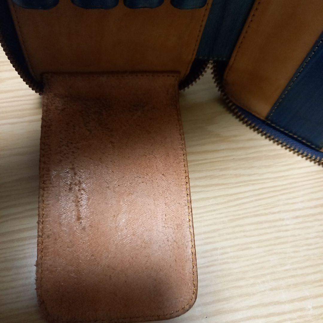 バハギア ラウンドジップペンケース ブルー